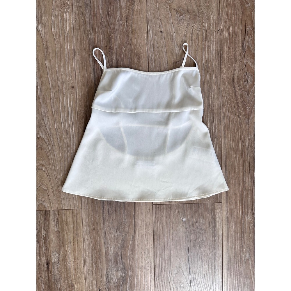 Urban Outfitters Adrianna Ivory White Open Back Cami Top XS Strappy Minimalist